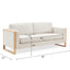 Modern Sofa With Solid Wood Legs, 3 Seater