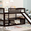 Low Bunk Bed With Slide, Fence And Ladder