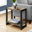 Accent Side Table, Narrow, Small, 2 Tier, Contemporary And Modern