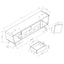 2 Door TV Console With Storage - Walnut