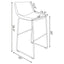 Armless Bar Stool (Set of 2) - Brown