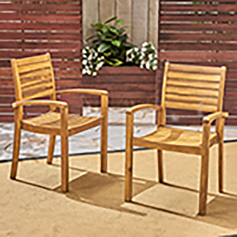 Outdoor Dining Chair, Stacking Design For Patio