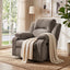 Upholstered Manual Recliner Chair With 3 Adjustable Backrest Positions