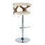 Gardenia - Mid Century Modern Adjustable Barstool With Swivel With Rounded T Footrest (Set of 2)