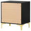 2 Drawer Rectangular Nightstand - Black