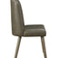 Waylon - Synthetic Leather Side Chair (Set of 2) - Gray / Oak