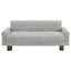 Modern Loveseat Sofa, 2 Seater With Square Arms For Living Room