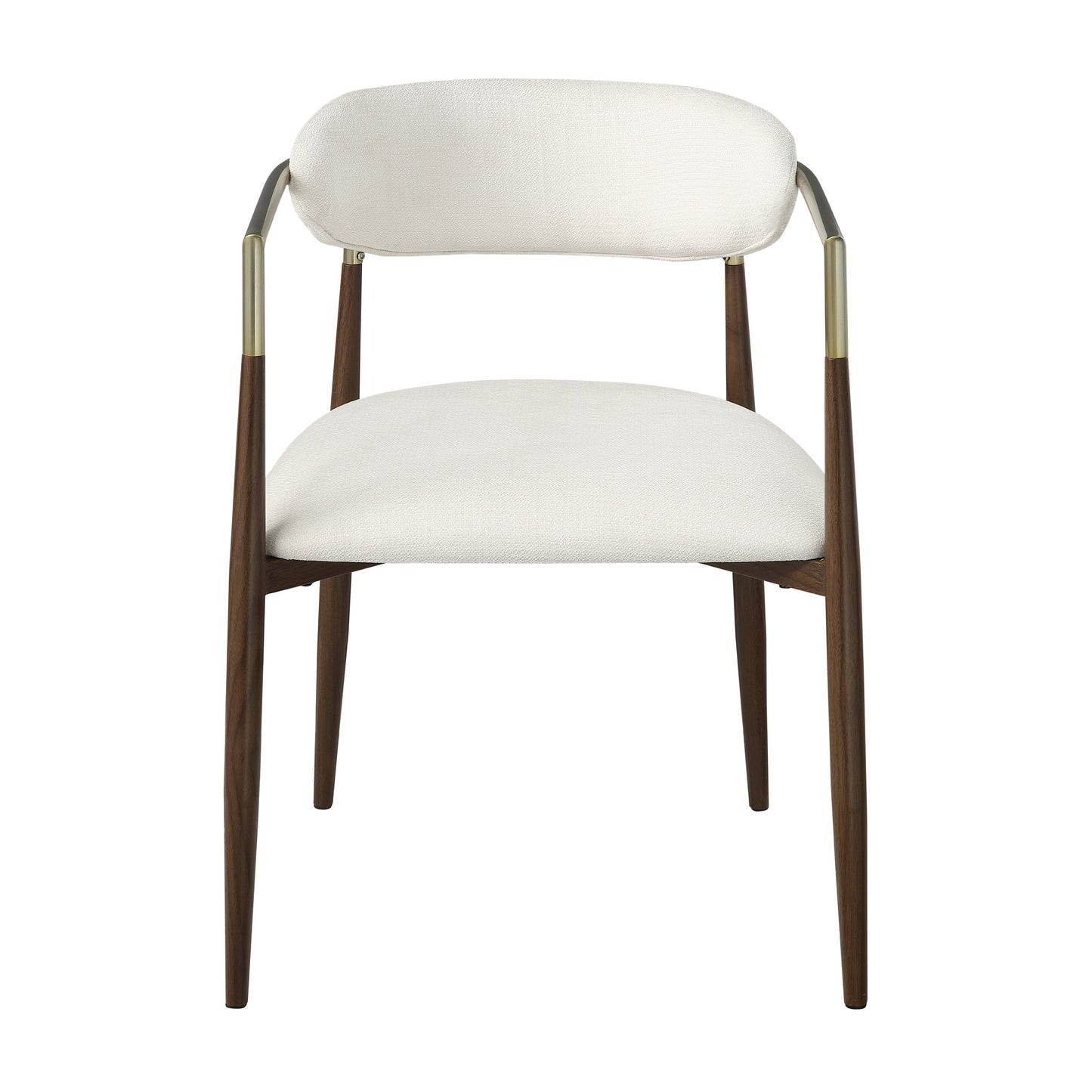 Clayten - Arm Chair (Set of 2) - Brown Oak / Off White