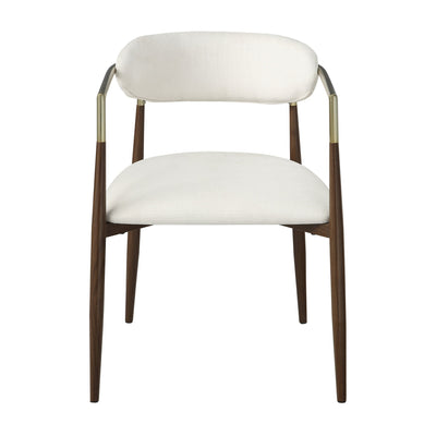 Clayten - Arm Chair (Set of 2) - Brown Oak / Off White
