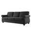 Soft Sofa, Upholstered 3 Seater Couch With High Density Foam, Loose Back Cushions And Turned Legs