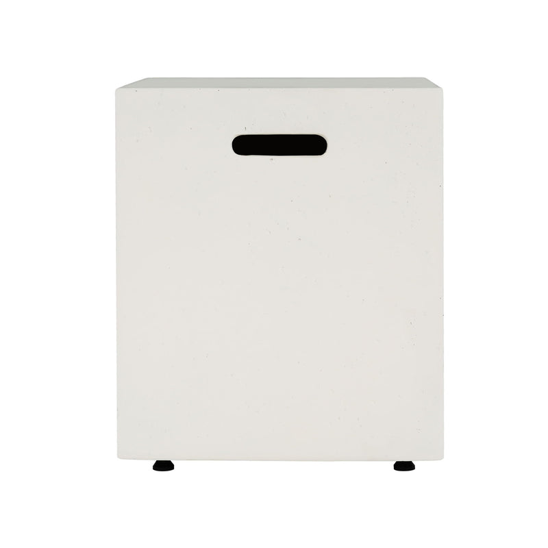 Modern Tank Holder Side Table With Smooth Concrete Surface