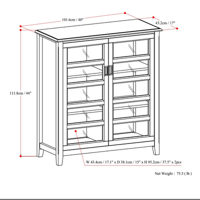 Burlington - Medium Storage Cabinet - Mahogany Brown