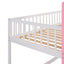 Twin Over Twin Castle Bunk Bed With Ladder - Pink