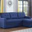 Upholstered Pull Out Sectional Sofa With Chaise