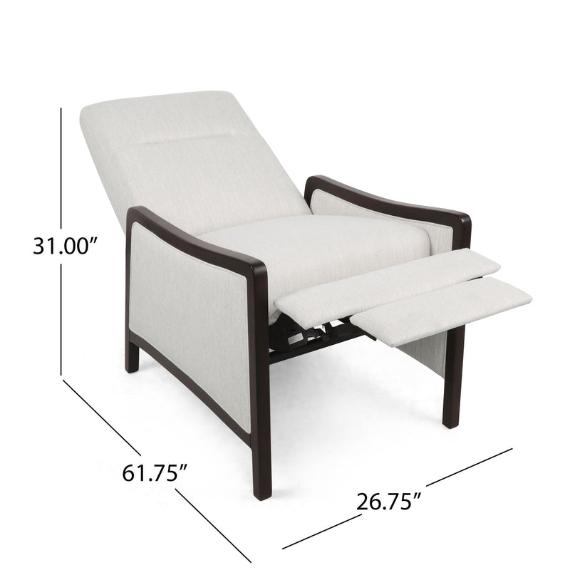 Drury - Contemporary Fabric Upholstered Pushback Recliner