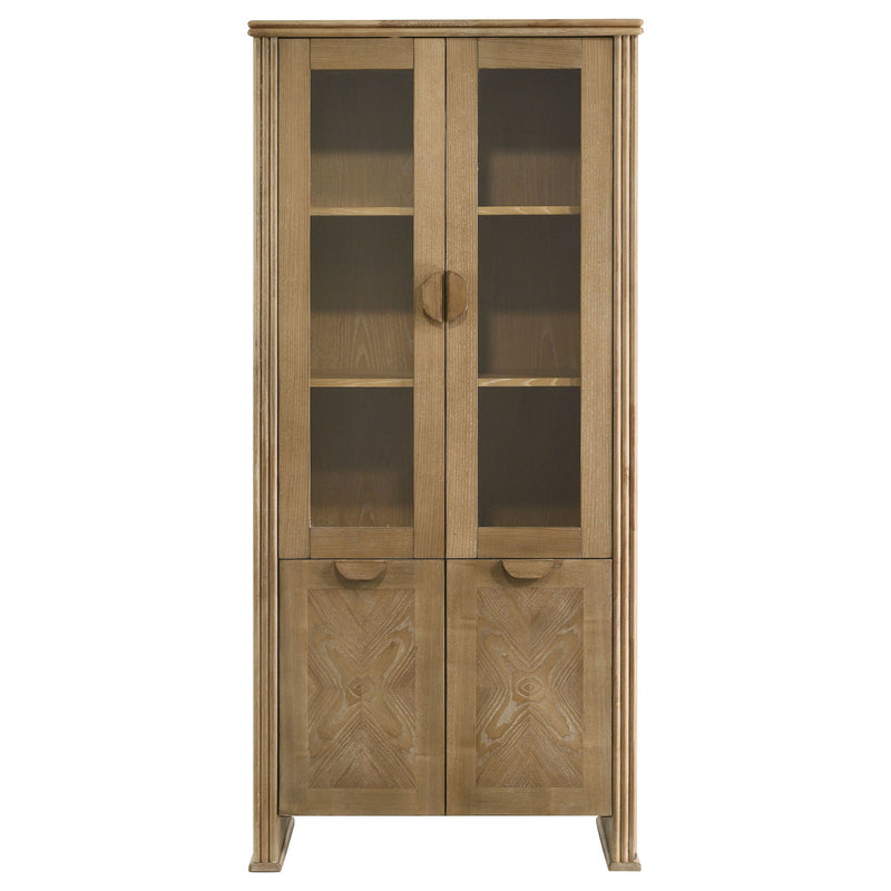 Dreydon - 4 Door Display Cabinet - Light Brown