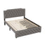 Upholstered Platform Bed With 2 Drawers And 2 Sets Of USB Ports On Each Side, Fabric