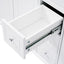 Bathroom Vanity Cabinet Only, 3 Drawers & 4 Doors & Double Layer Shelves - White