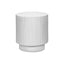 Round Accent Table, Indoor Outdoor - White