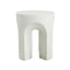 Outdoor Round Top Side Table / End Table, Living Room Accent Table - Antique White
