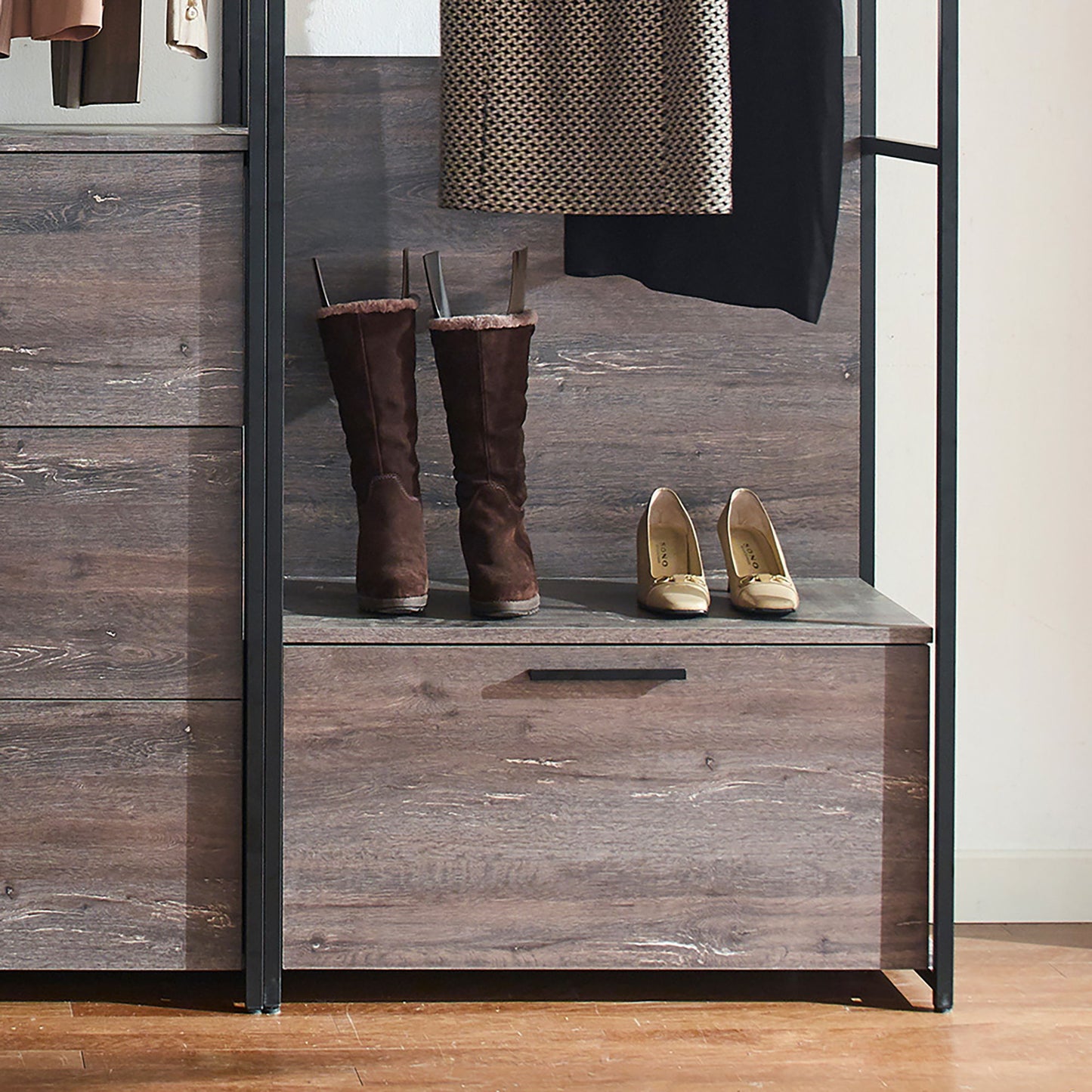 Monica - Walk-In Closet System - Rustic