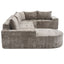 Modular Cloud Sectional Sofa Set, U-Shaped Upholstered Couch With Deep Seat