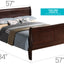 Louis Phillipe - Panel Sleigh Bed