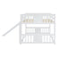 Full Over Full Bunk Bed With Ladder With Slide - White