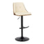 Gianna - Mid Century Modern Adjustable Barstool, Swivel With Rounded T Footrest (Set of 2)