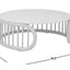 Harper - Indoor/Outdoor Modern Round Coffee Table - Geige Taupe Aluminum