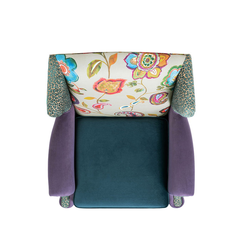 Anya - Sillón con reposabrazos decorativo tipo butaca de estilo bohemio chic