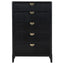 Mason - 5 Drawer Chest With Fluted Design - Black