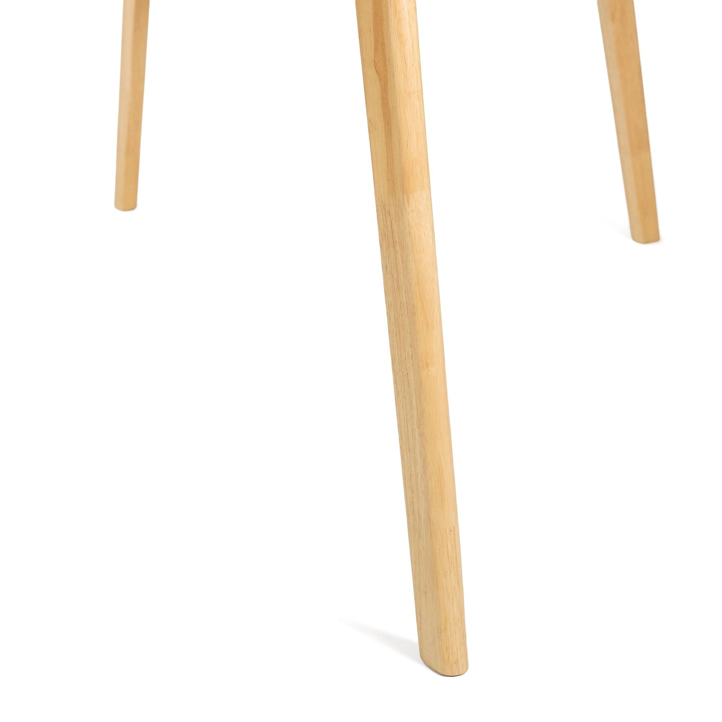 Dining Table With Splayed Rubberwood Legs & Faux Wood Tabletop, - White Oak