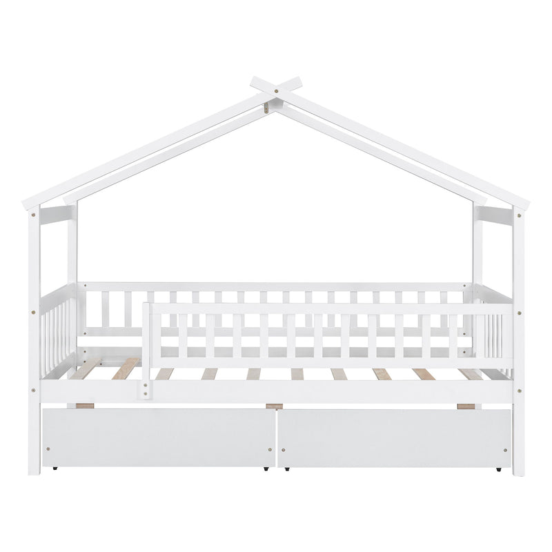 House Bed With 2 Drawers