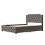 Upholstered Platform Bed With 2 Drawers And 2 Sets Of USB Ports On Each Side, Fabric