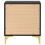 2 Drawer Rectangular Nightstand - Black