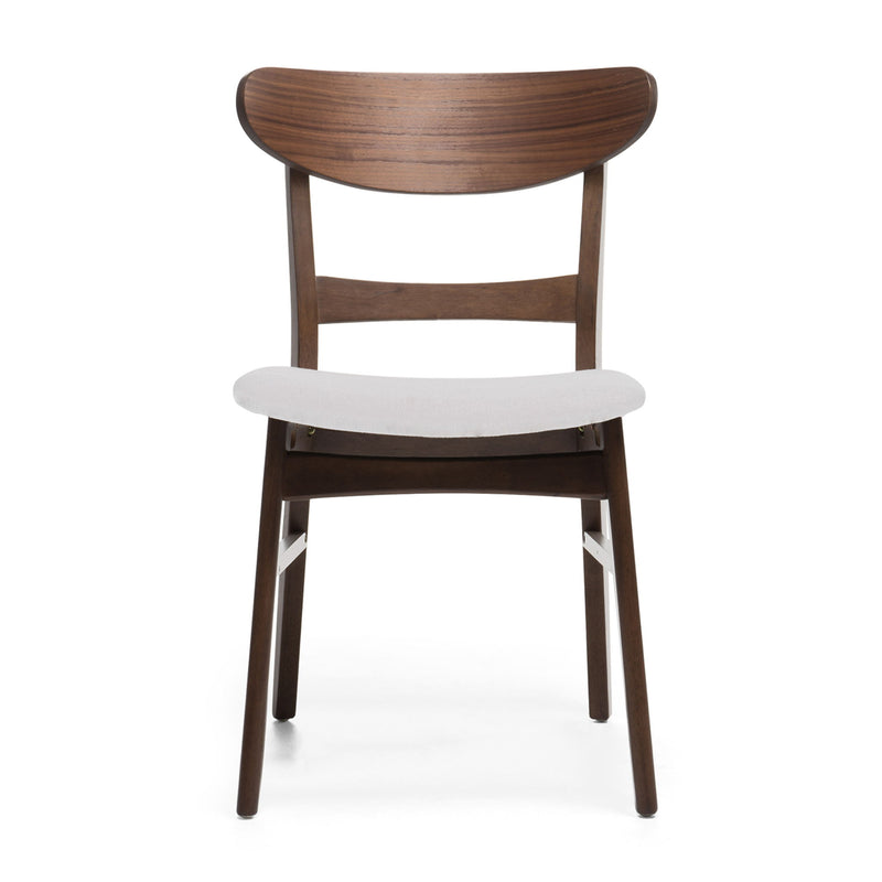 Modern Dining Chair With Upholstered Seat And Wood Frame