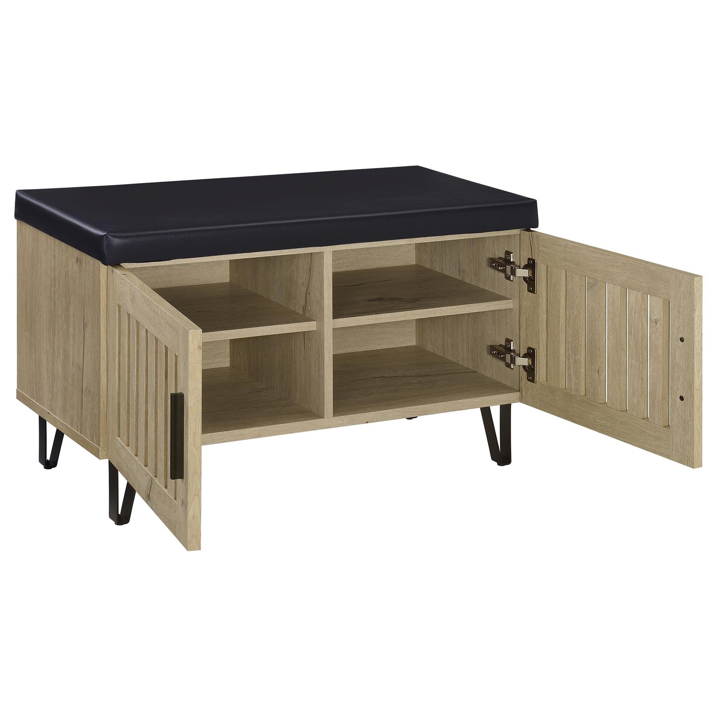 Clackamas - 2 Door Storage Bench With Padded Seat