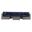 Seating Set With Cushions Handcrafted Wicker Design