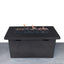 Reinforced Propane Outdoor Fire Pit Table Durable Construction - Charcoal