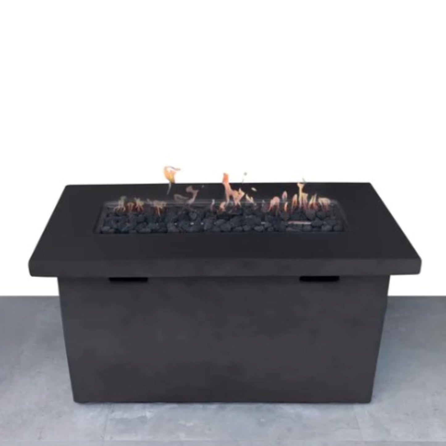 Reinforced Propane Outdoor Fire Pit Table Durable Construction - Charcoal