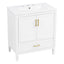 Elegant Fluted Bathroom Vanity With Sink, Soft Close Doors & Drawer