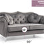 Stylish Flared Arm Loveseat