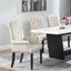 Norwich - Dining Arm Chair With Button Tufting And Rolled Top