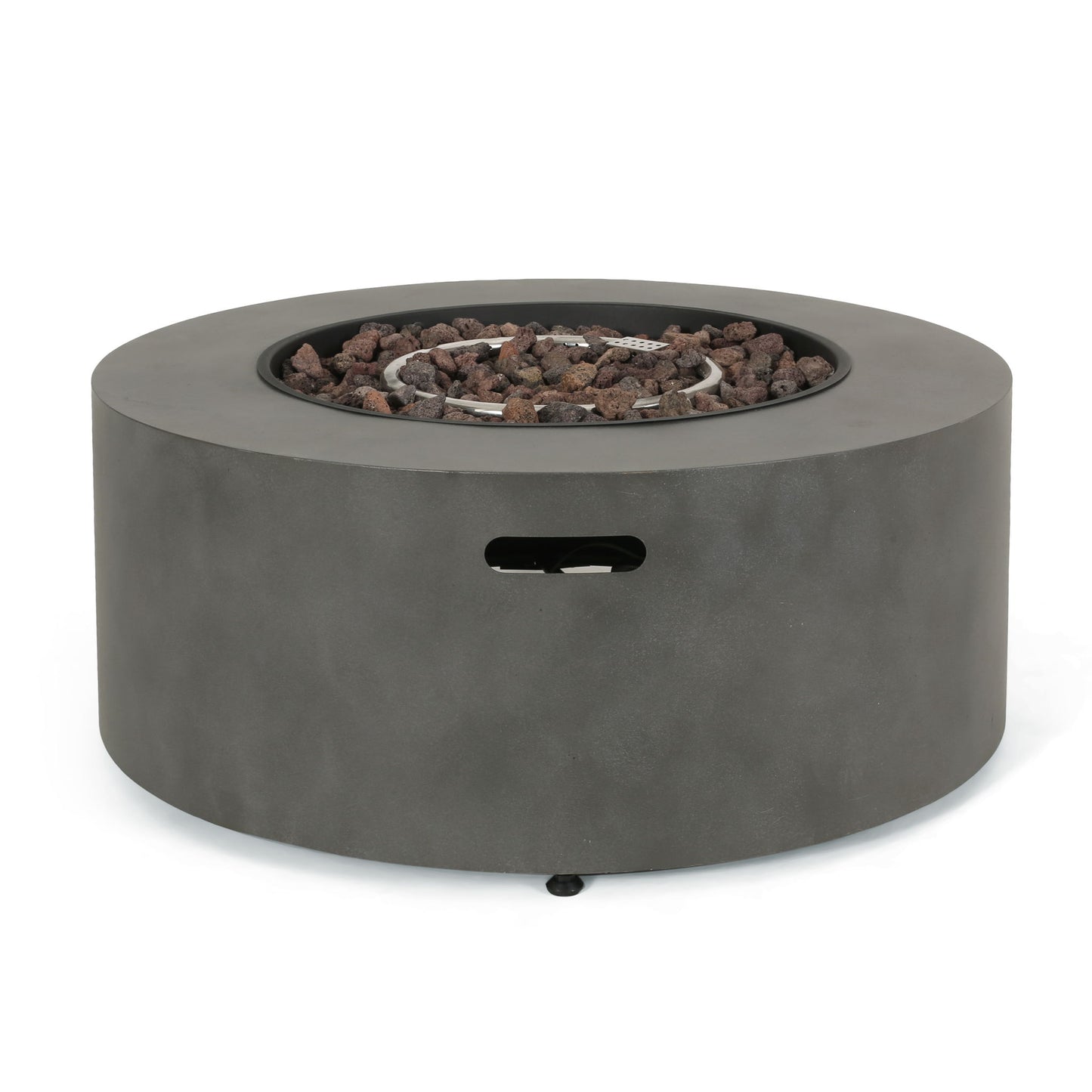 Round Iron Fire Pit With 40, 000 Btu
