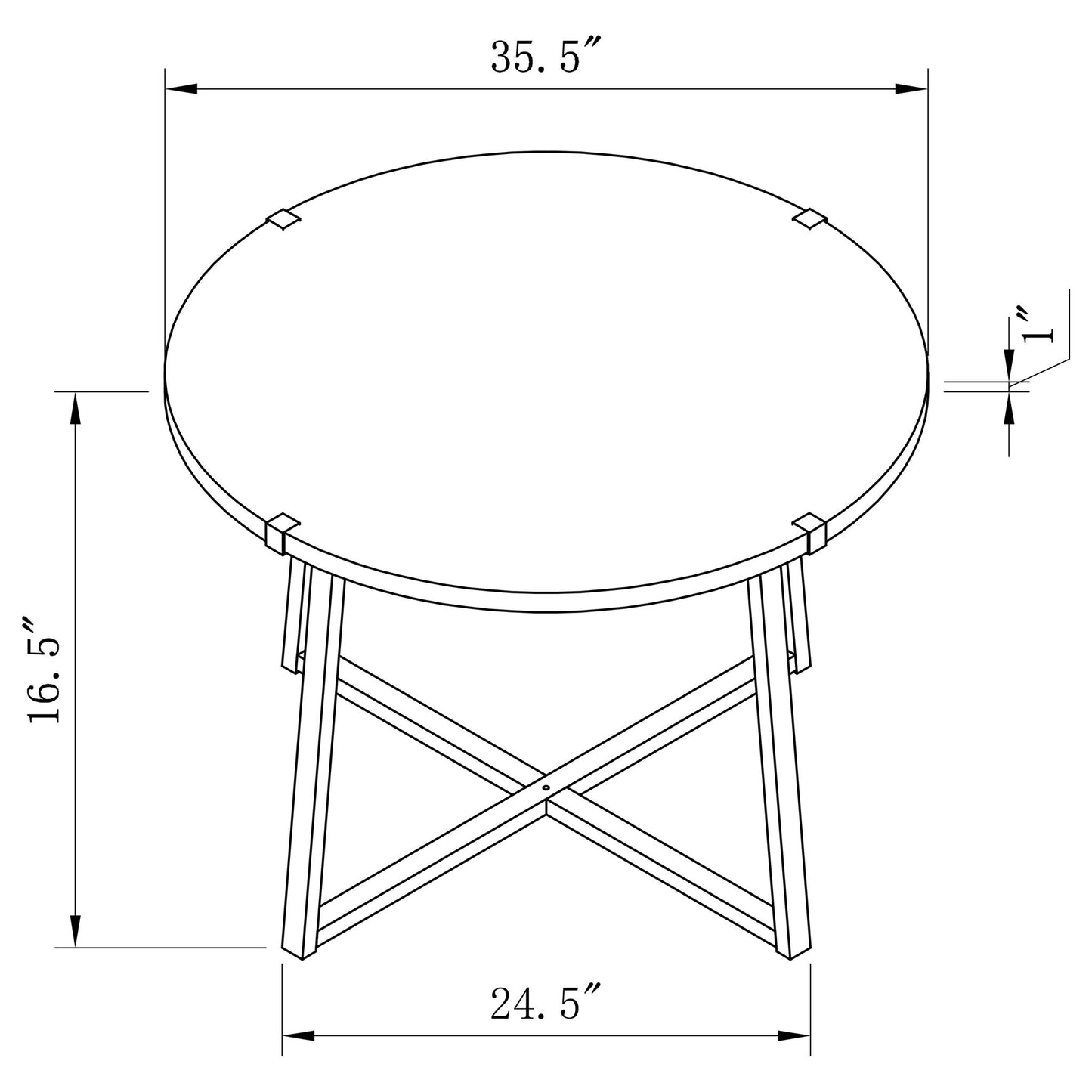 Heyer - Round Table With Open Base