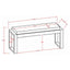 Sled - Leg Accent Bench With Abstract Upholstery - White