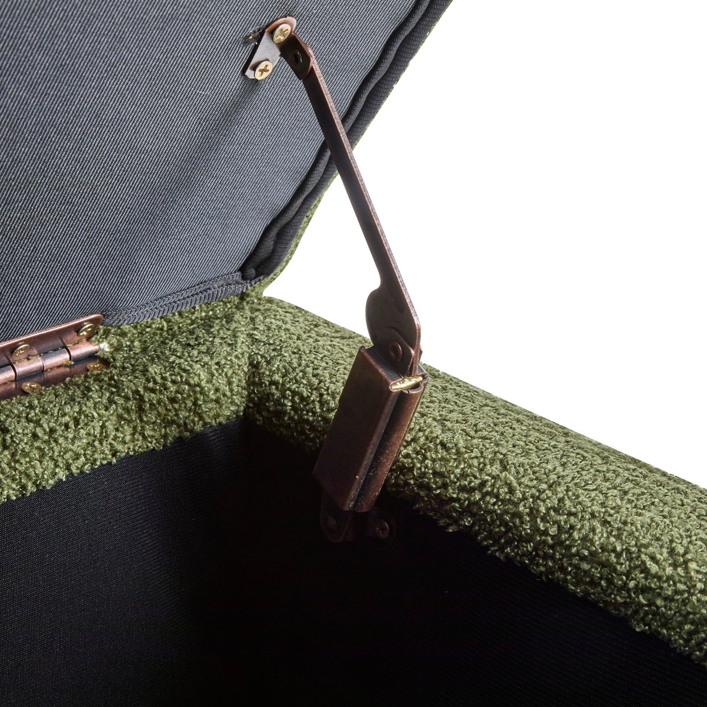Storage Ottoman With Flip Top Lid - Retro Green