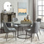 Round Dining Table Industrial Dining Table With Open Cage Base - Gunmetal