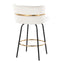 Cinch - Contemporary Fixed Height Counter Stool With Swivel & Round Footrest (Set of 2)